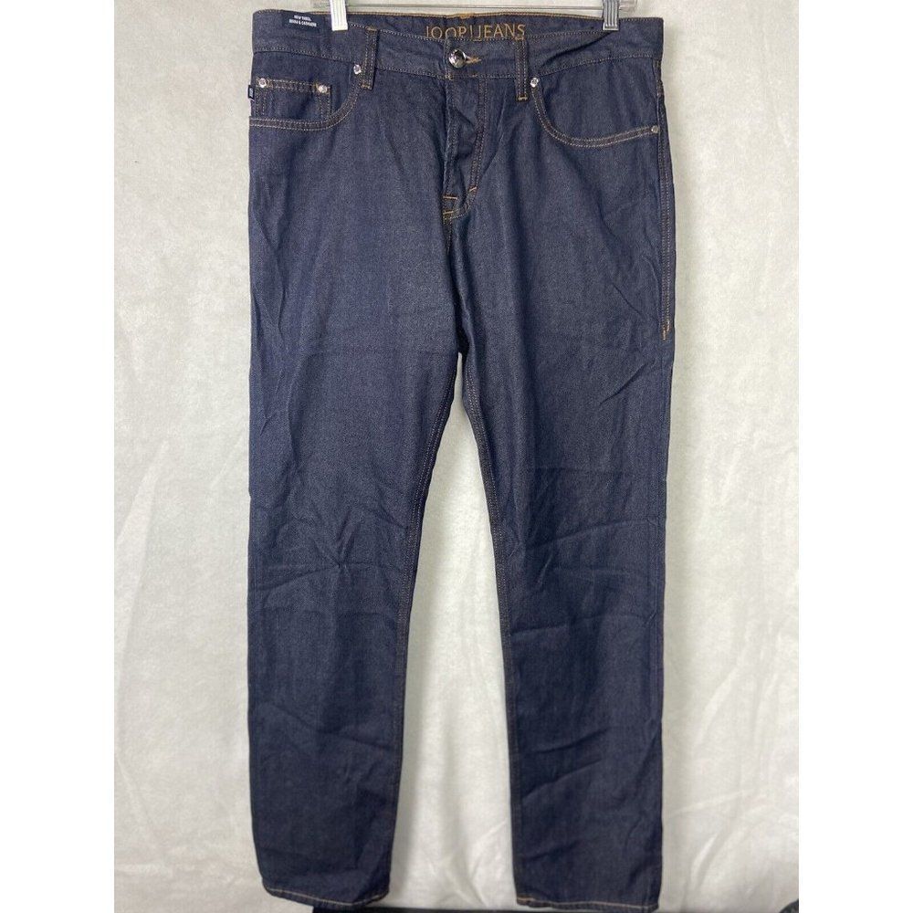 JOOP!  MEN'S JEANS DARK BLUE DENIM  CASHMERE BUTTON FLY 34 x 32